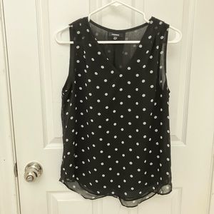 Black Polka Dot Top